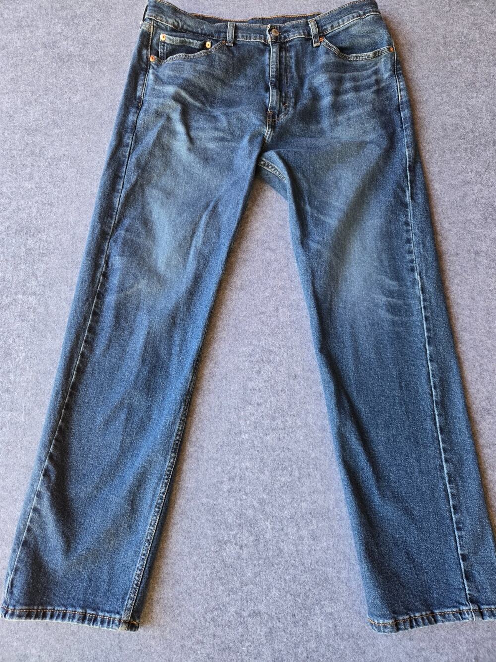 Levi's 505 Jeans Men's Medium Blue Wash Straight Leg Red Tab 37x31